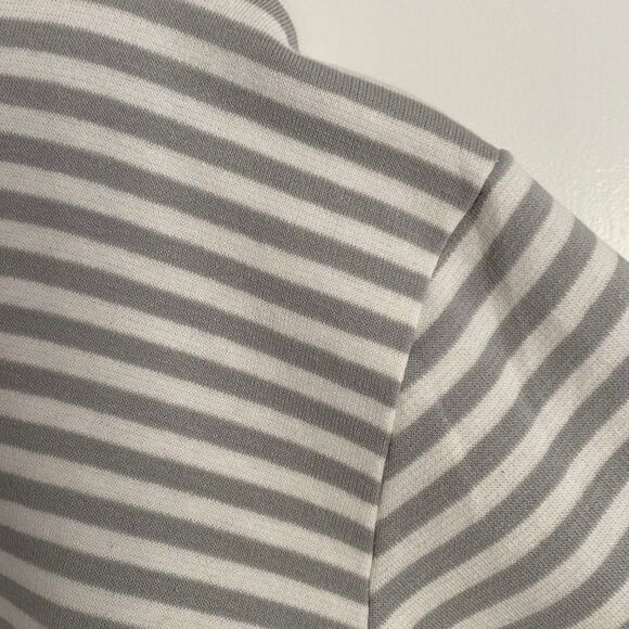 CALI BE Nordstrom Pullover Sweater Gray White Stripe Peekaboo Hem SZ XS NWT - Picture 3 of 10